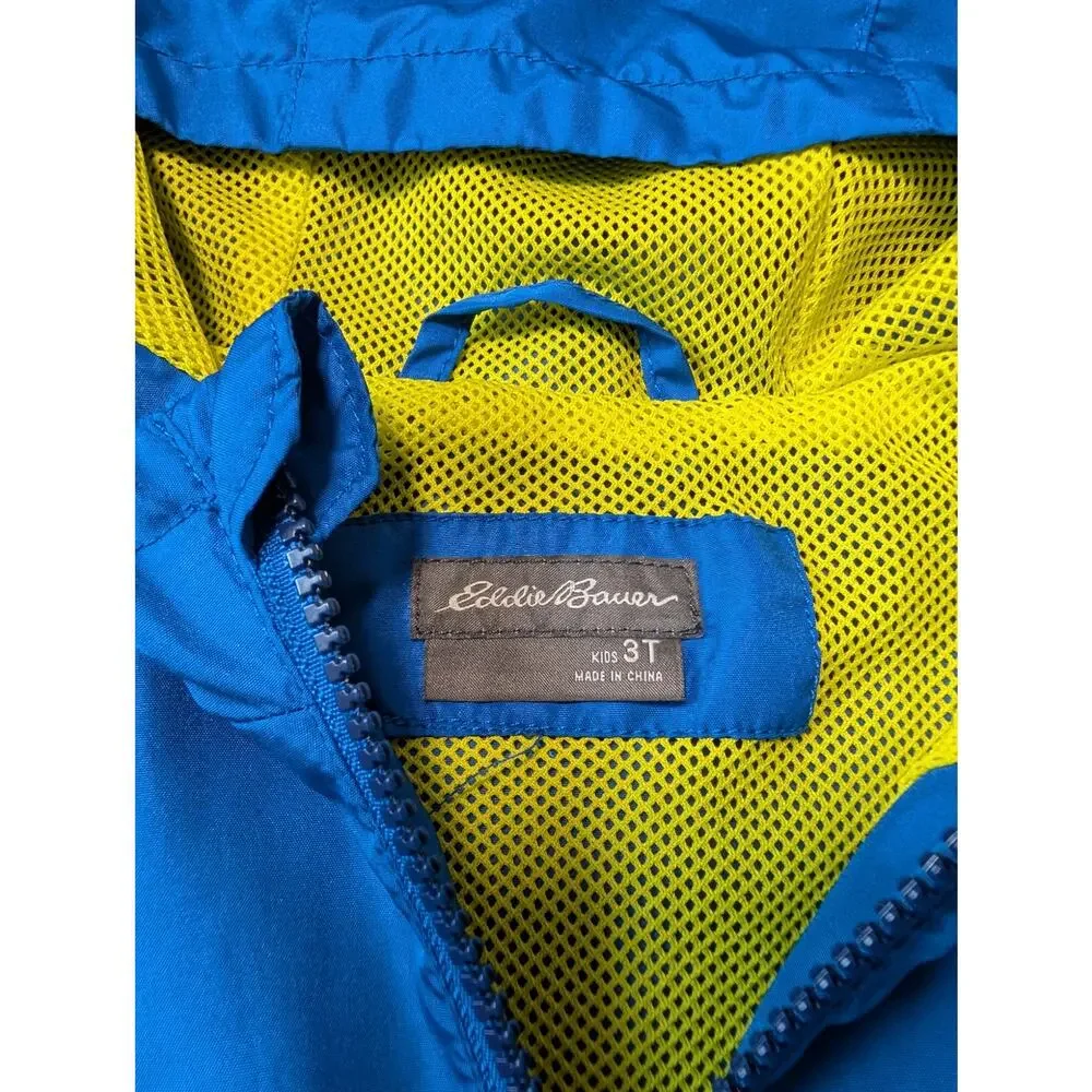 EDDIE BAUER KIDS boys WINDBREAKER/JACKET/COAT SIZE 3T, blue & yellow